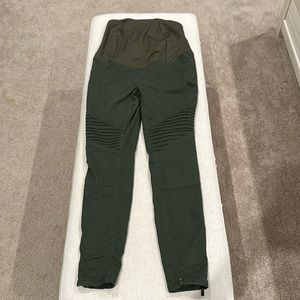 Target brand maternity jeggings. Green motto style